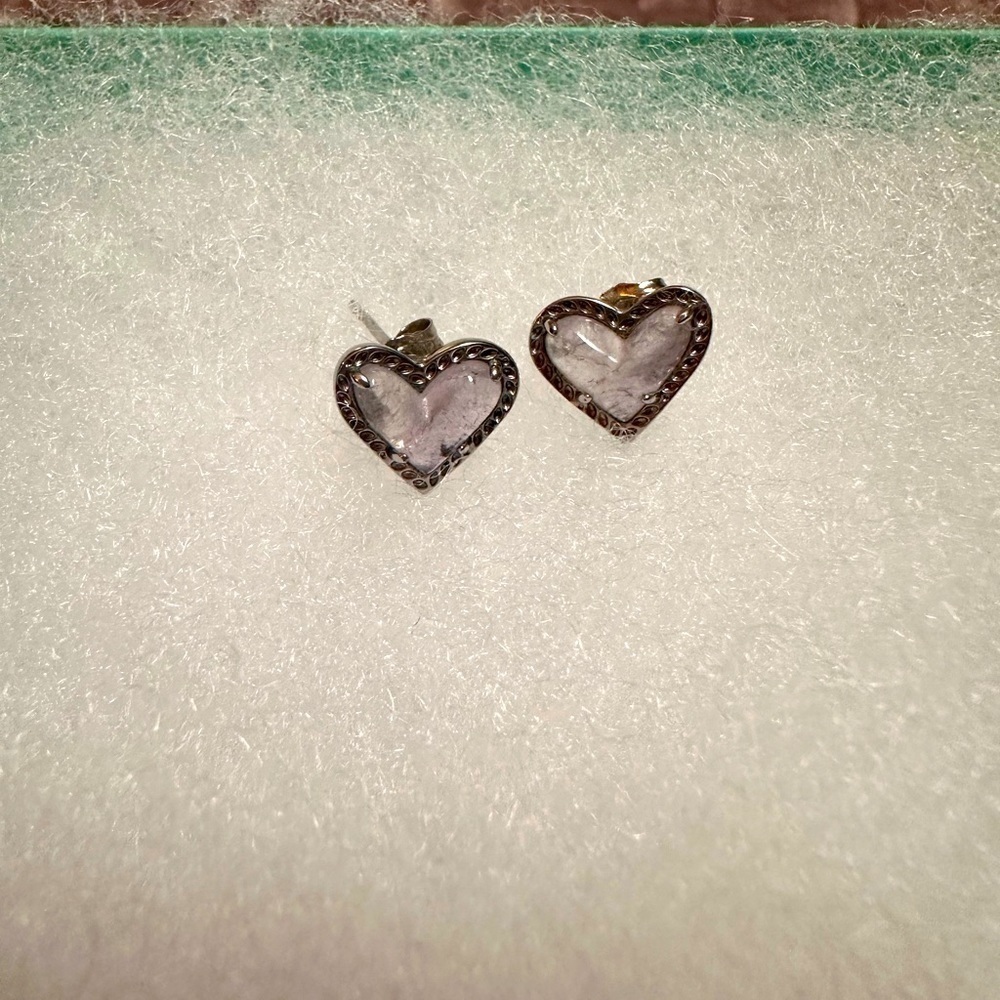 Kendra Scott Ari Heart silver Stud Earrings